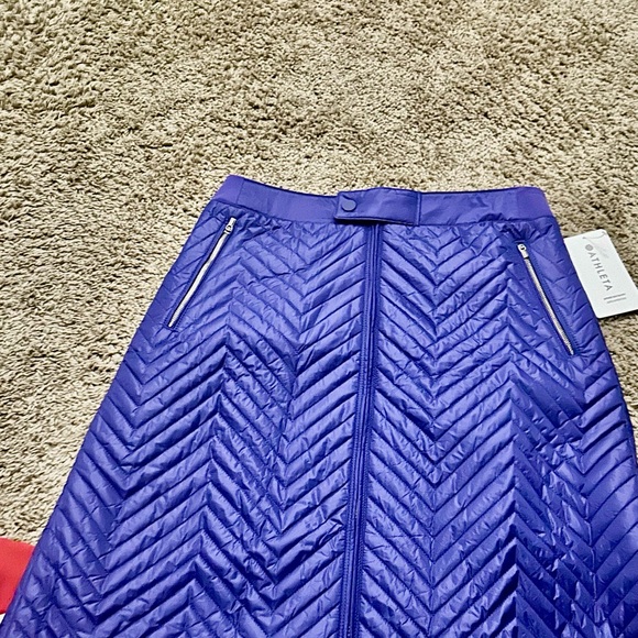Athleta Vibrant Purple Quilted Midi Skirt - Picture 3 of 7